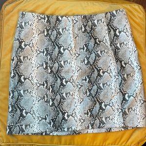 Wild Honey Faux Leather Snakeskin Mini Skirt